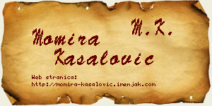 Momira Kasalović vizit kartica